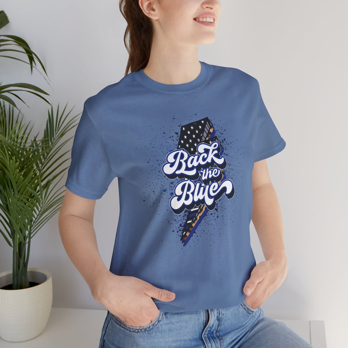 Back The Blue - Ladies Jersey Short Sleeve Tee