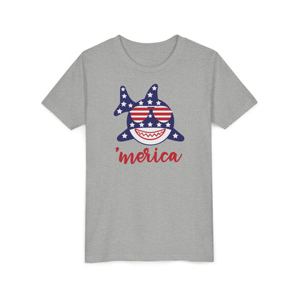 Merica Shark - Boys Youth Short Sleeve Tee