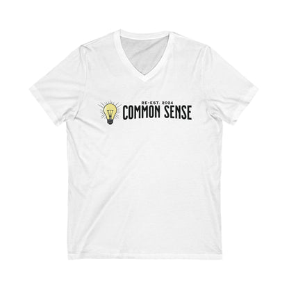 Common Sense - Men's Jersey Short Sleeve V-Neck Tee