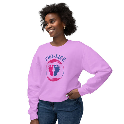 Pro Life - Ladies Lightweight Crewneck Sweatshirt