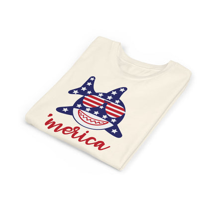 Merica Shark - Boys Youth Short Sleeve Tee