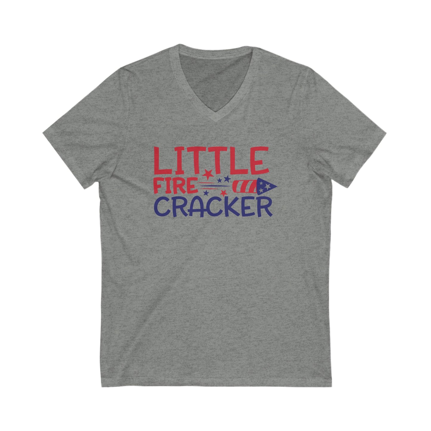 Little Firecracker - Jersey Short Sleeve V-Neck Tee