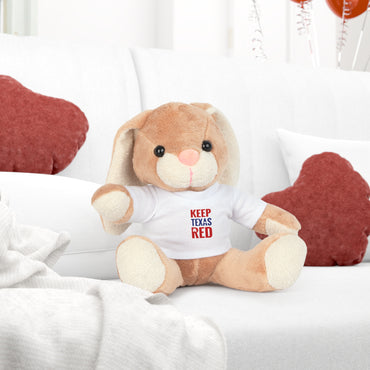 Bunny Plush Toy with Keep Texas Red T-Shirt