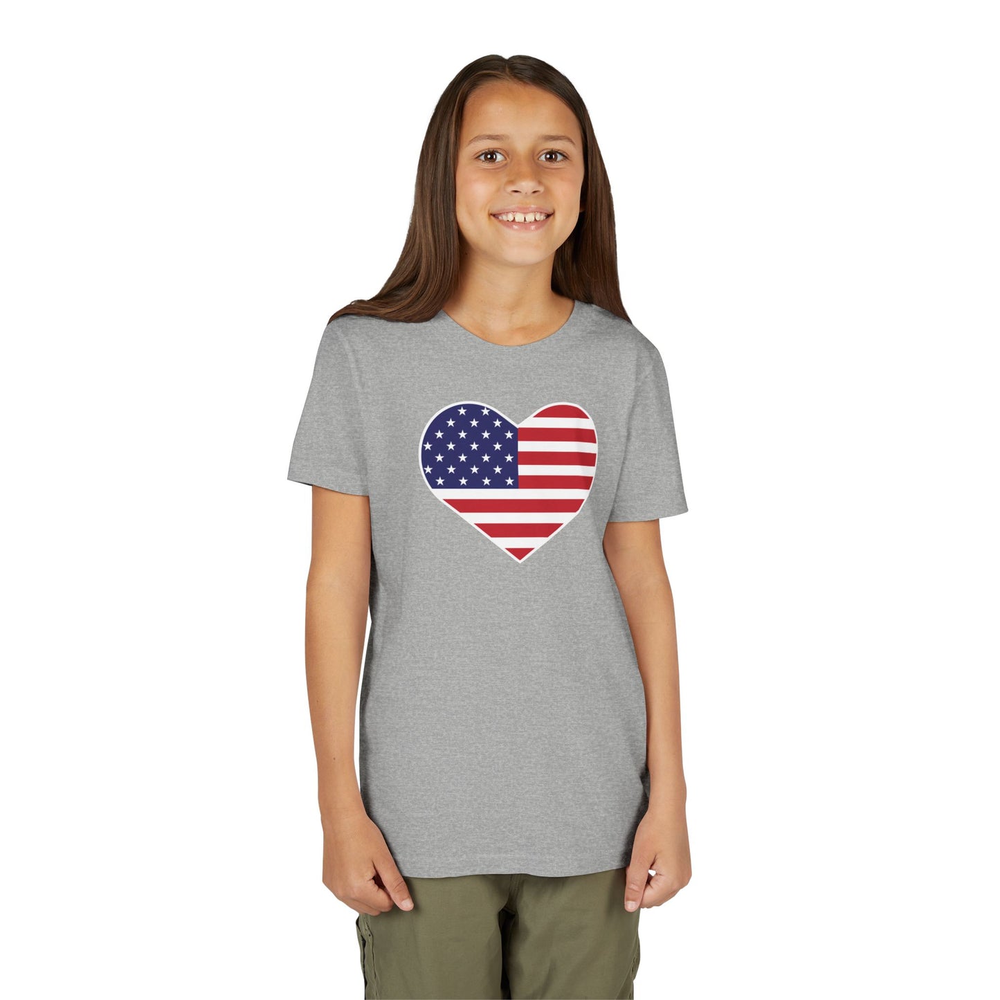 American Heart - Girls Youth Short Sleeve Tee