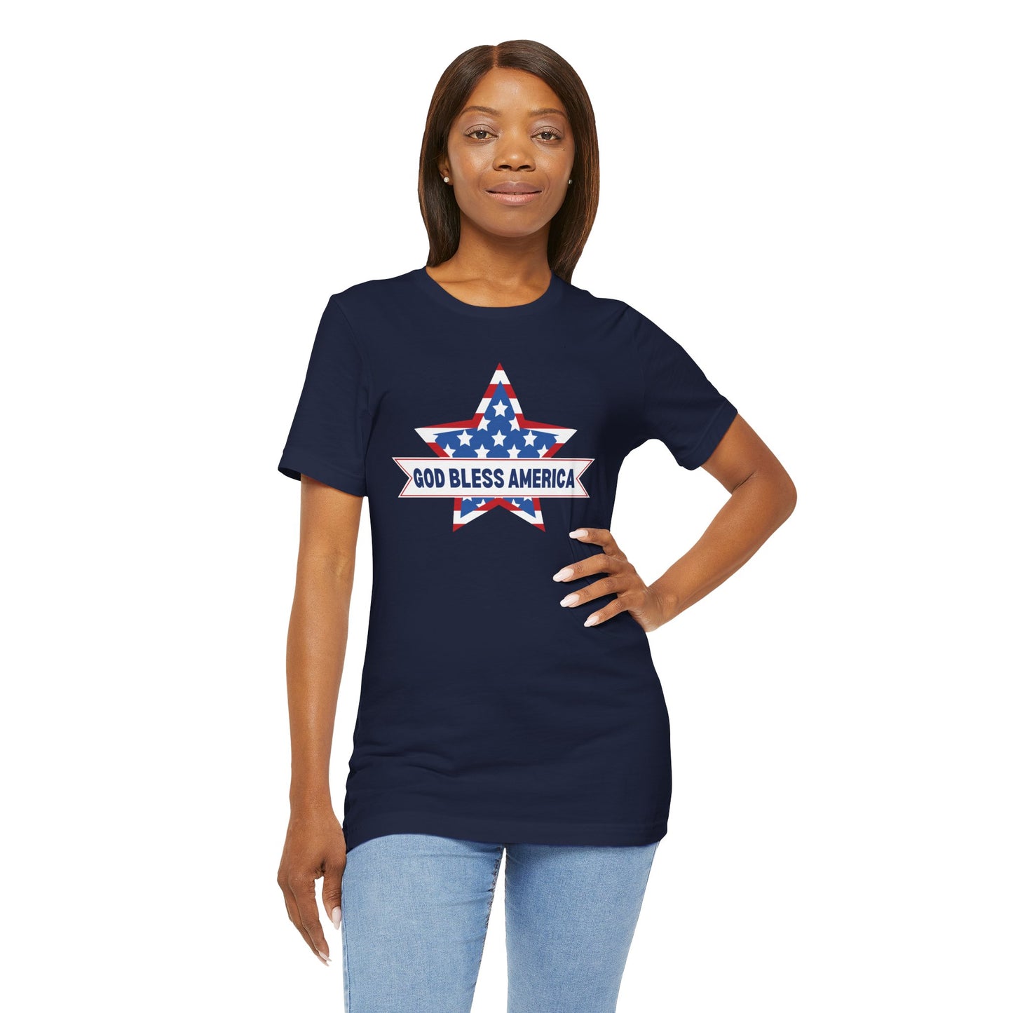 God Bless America - Ladies Jersey Short Sleeve Tee