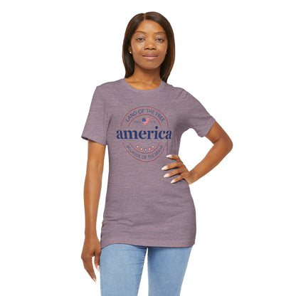 Land Of The Free - Ladies Jersey Short Sleeve Tee