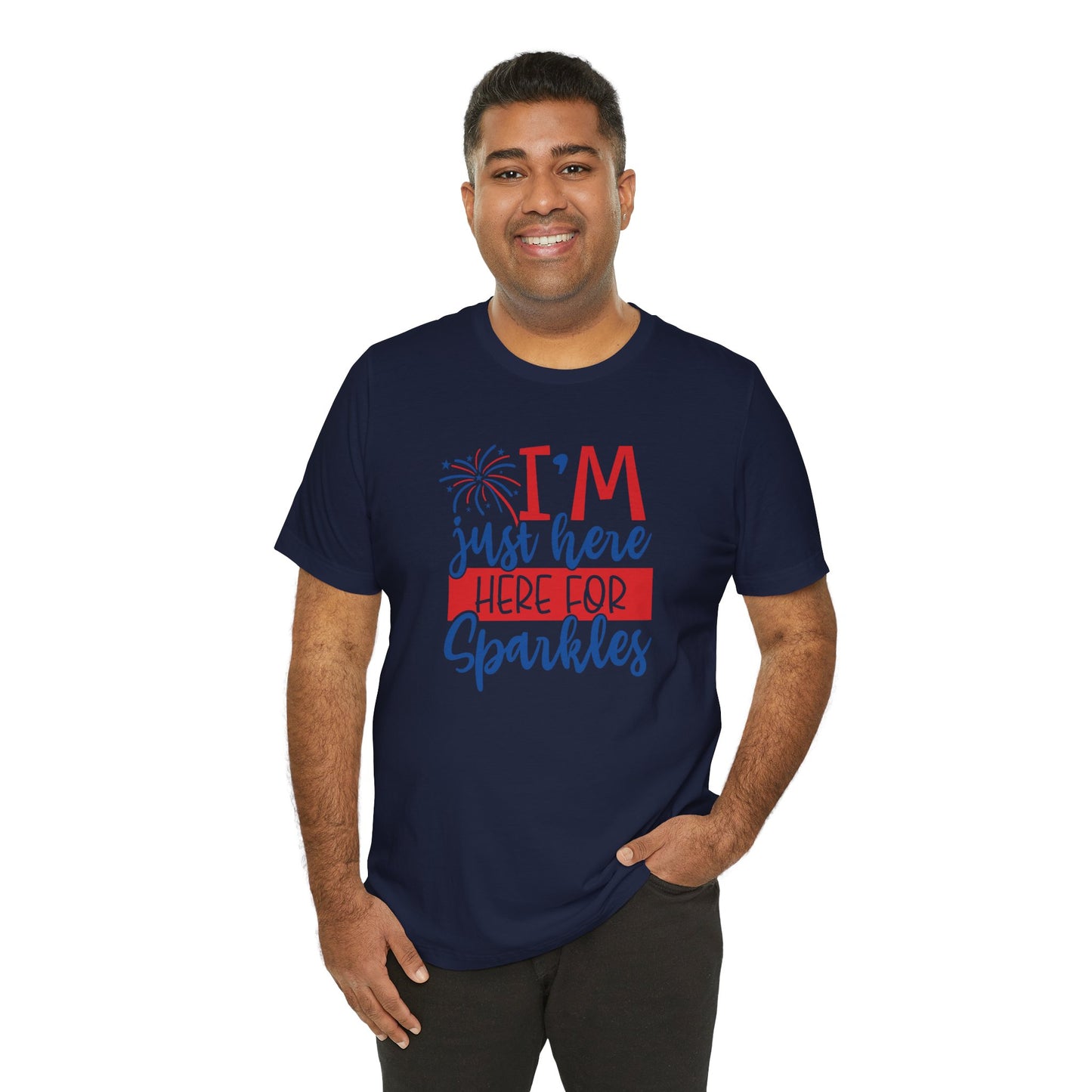 I'm Just Here For Sparkles - Men's Jersey Short Sleeve Tee