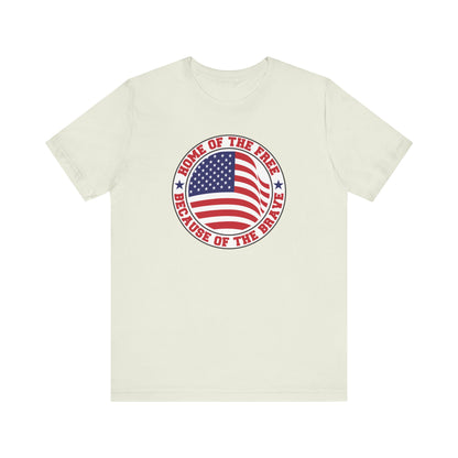 Home Of The Brave Circle - Ladies Jersey Short Sleeve Tee