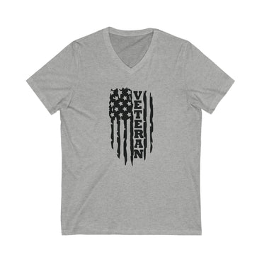 Veteran - Ladies Jersey Short Sleeve V-Neck Tee