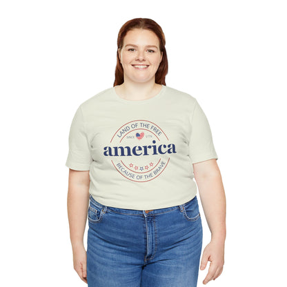 Land Of The Free - Ladies Jersey Short Sleeve Tee