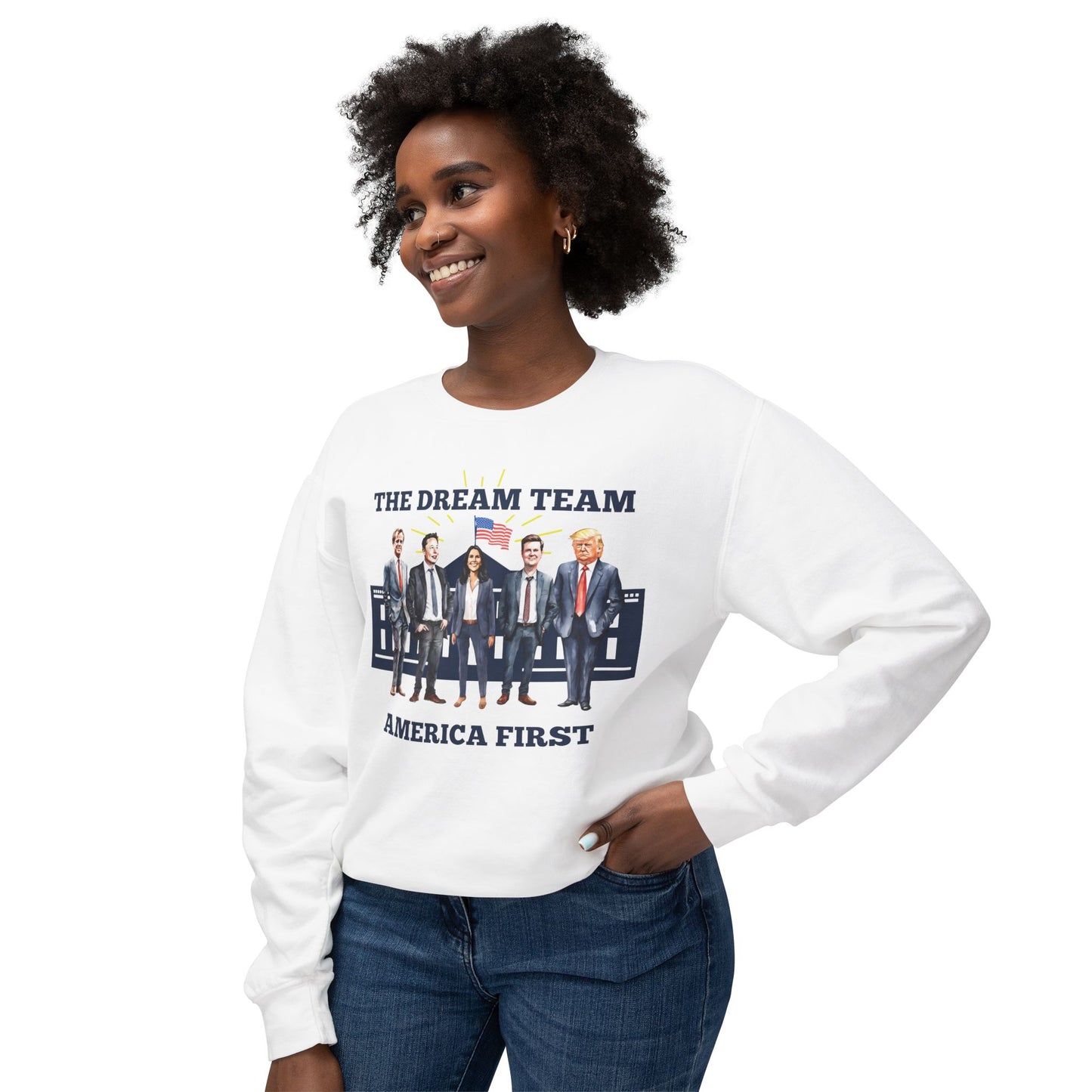 The Dream Team - Ladies Lightweight Crewneck Sweatshirt