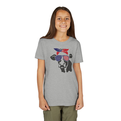 American Cow - Girls Youth Short Sleeve Tee