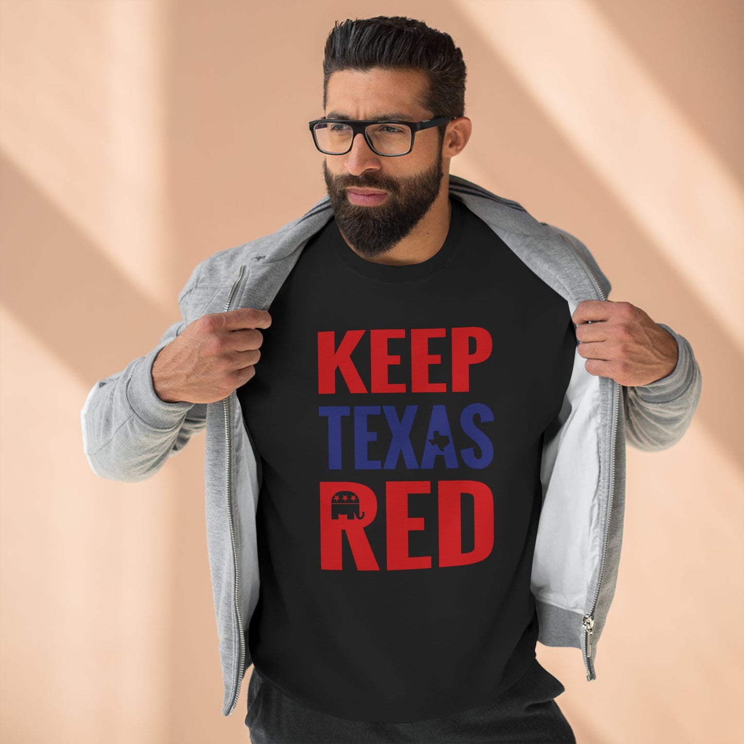 Keep Texas Red - Men's Crewneck Sweatshirt