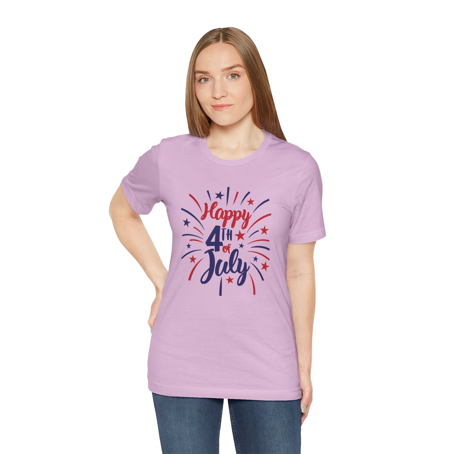 Happy 4th Of July - Ladies Jersey Short Sleeve Tee