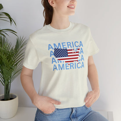 America USA - Ladies Jersey Short Sleeve Tee