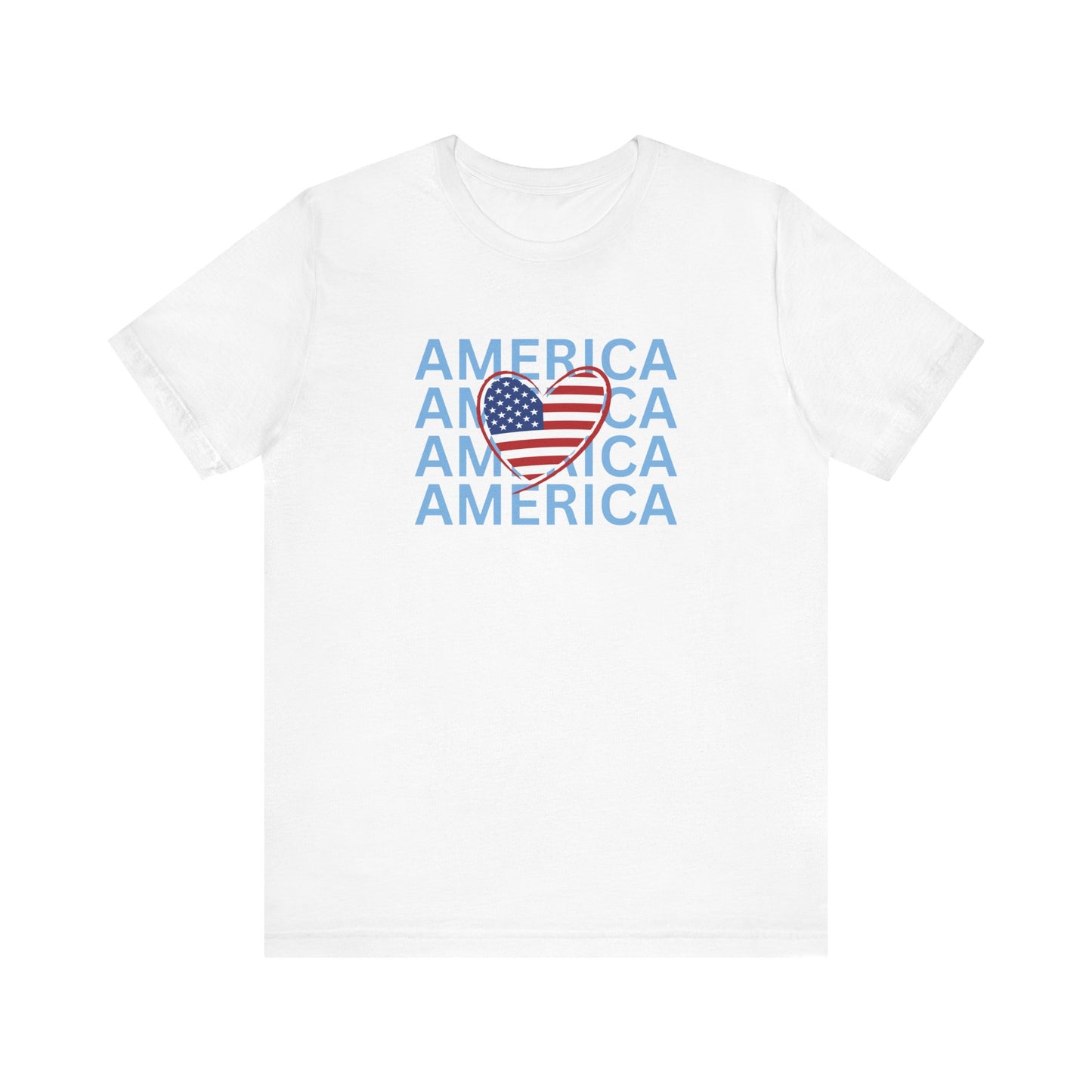 America Heart - Ladies Jersey Short Sleeve Tee