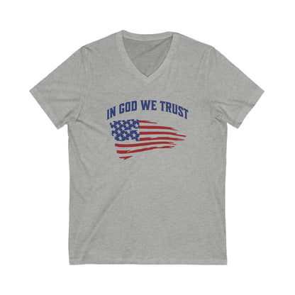 In God We Trust - Jersey Short Sleeve V-Neck Tee