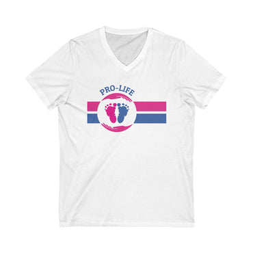 Pro Life - Ladies Jersey Short Sleeve V-Neck Tee