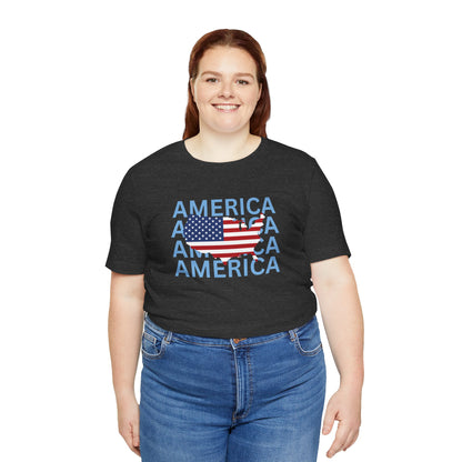 America USA - Ladies Jersey Short Sleeve Tee