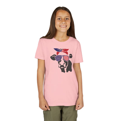 American Cow - Girls Youth Short Sleeve Tee