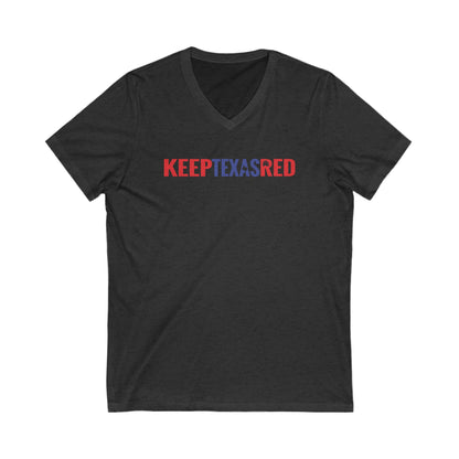 Keep Texas Red - Jersey Short Sleeve V-Neck Tee