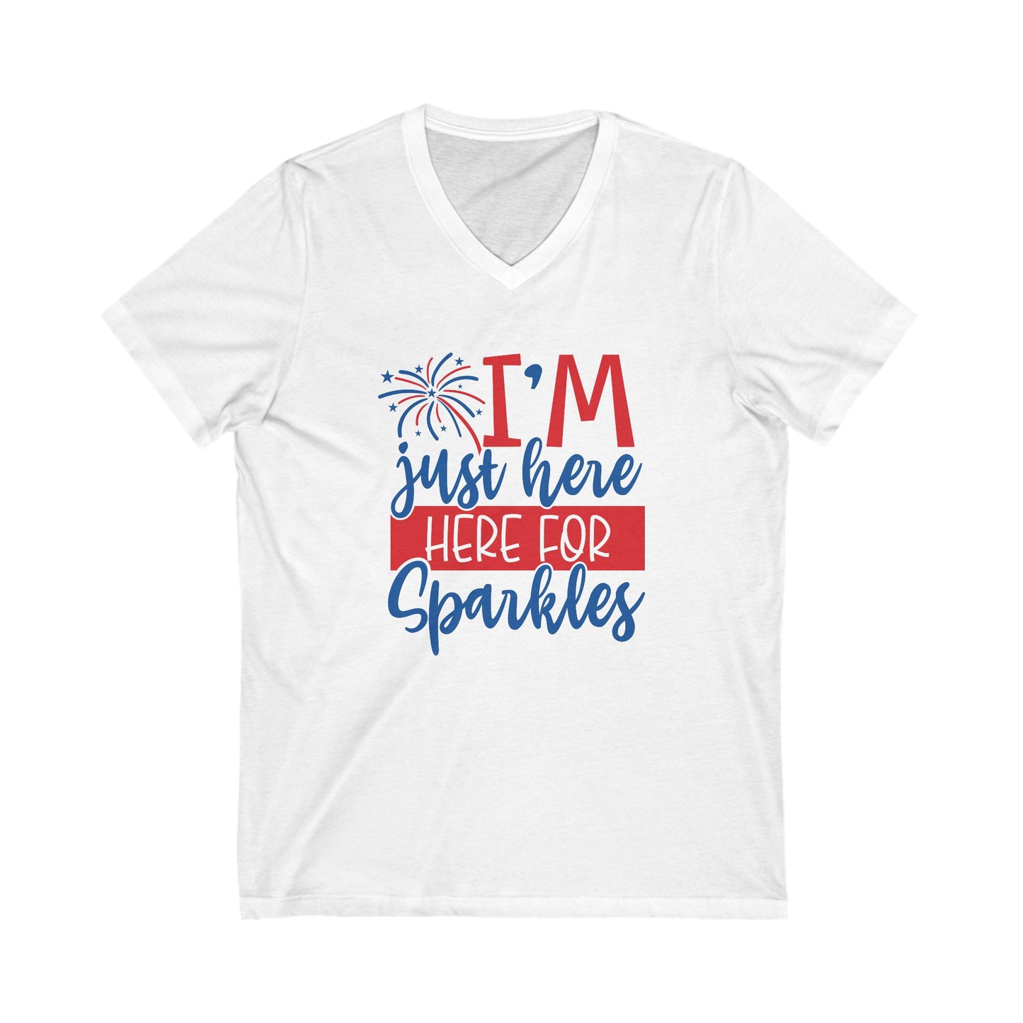 I'm Just Here For Sparkles - Men's Jersey Short Sleeve V-Neck Tee