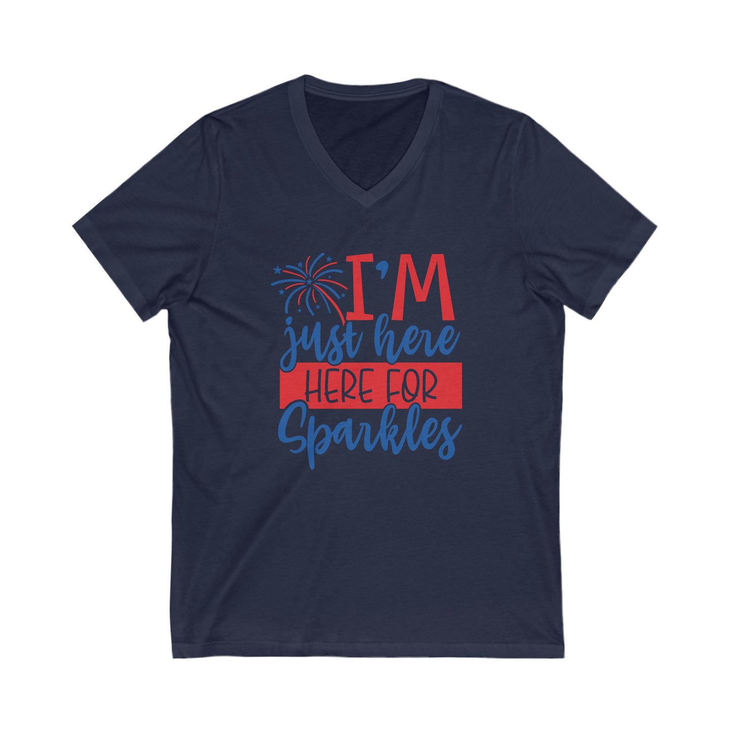 I'm Just Here For Sparkles - Men's Jersey Short Sleeve V-Neck Tee