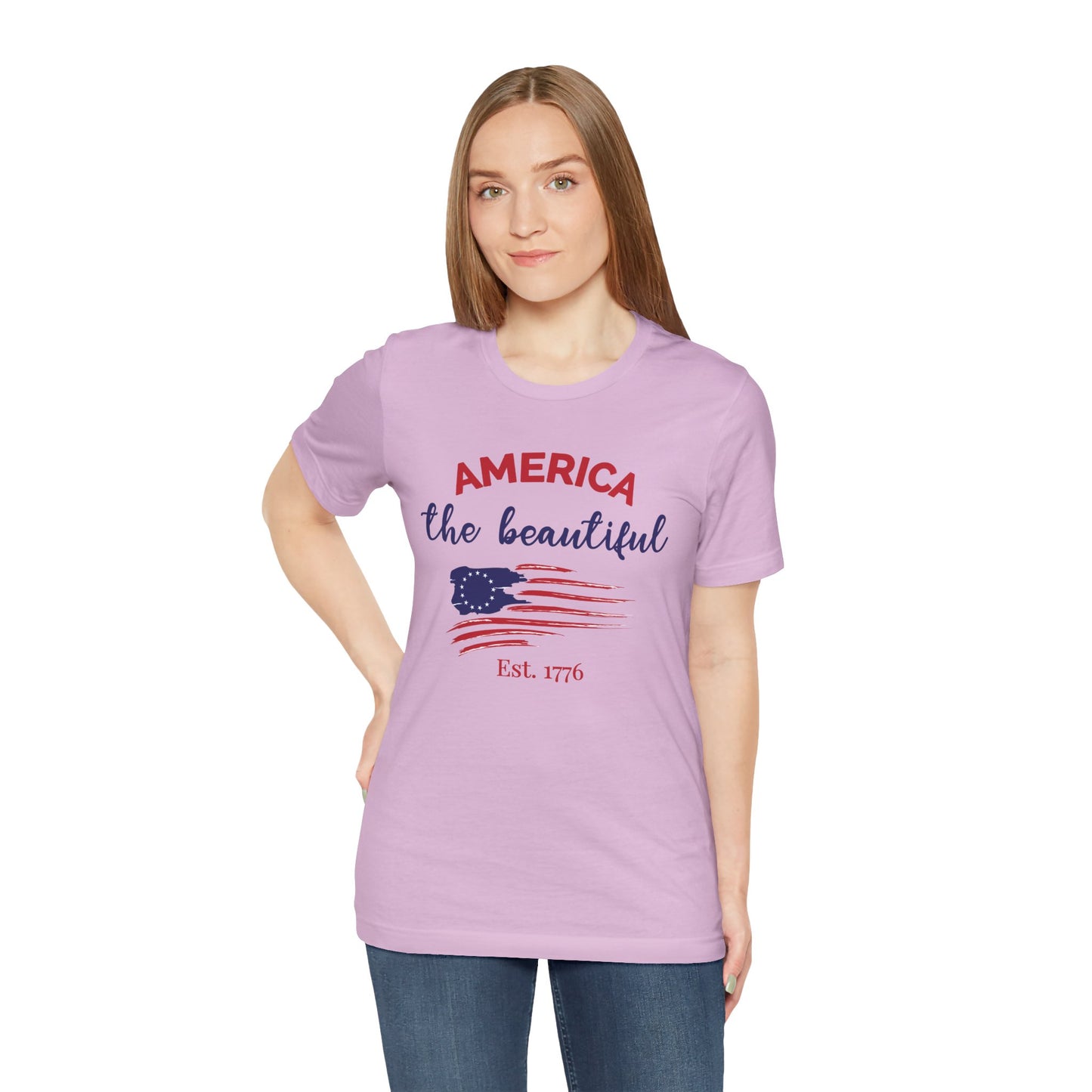 America The Beautiful - Ladies Jersey Short Sleeve Tee