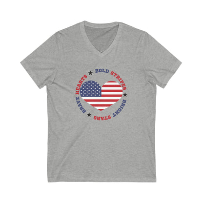 Memorial Day - Ladies Jersey Short Sleeve V-Neck Tee
