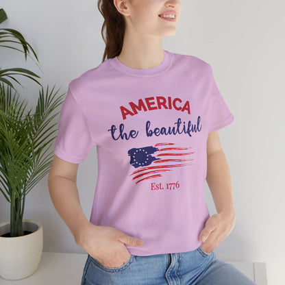 America The Beautiful - Ladies Jersey Short Sleeve Tee