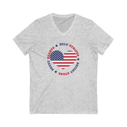 Memorial Day - Ladies Jersey Short Sleeve V-Neck Tee