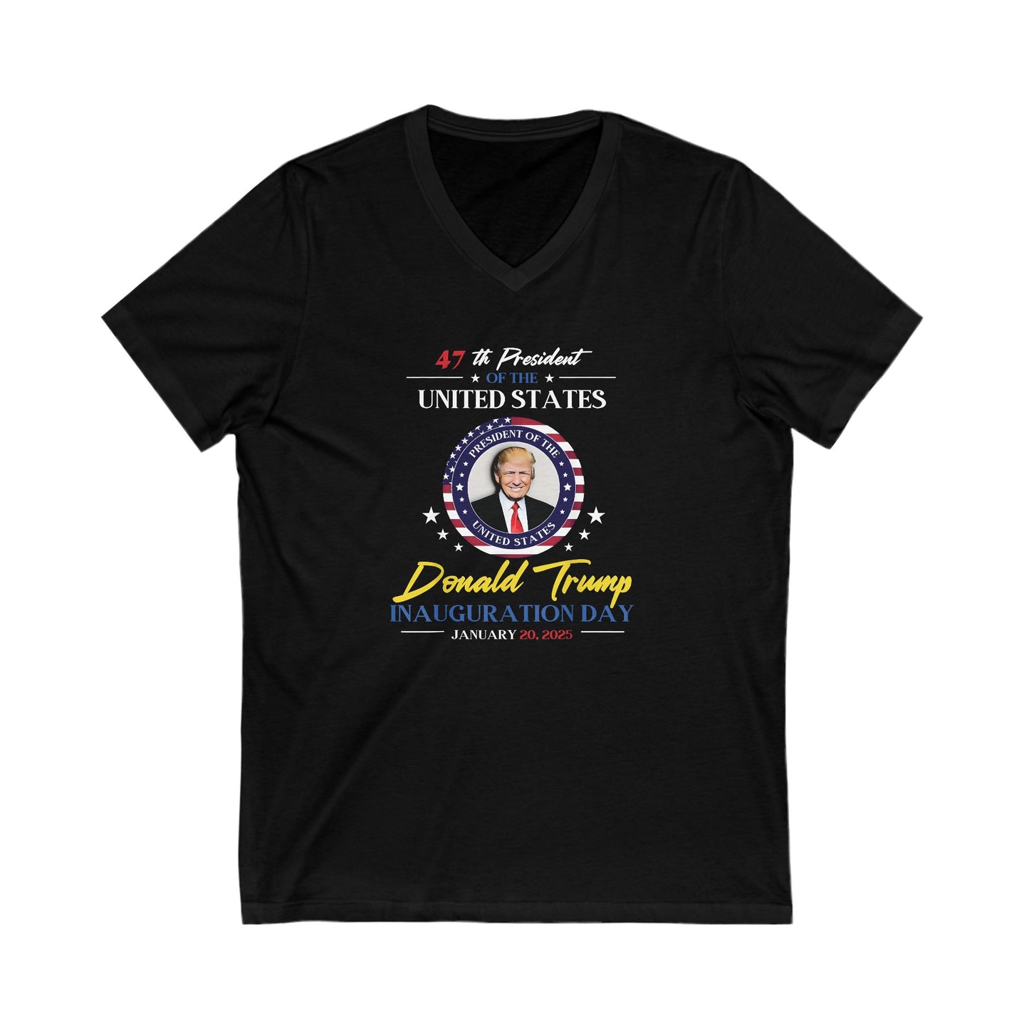 Trump Inauguration - Ladies Jersey Short Sleeve V-Neck Tee