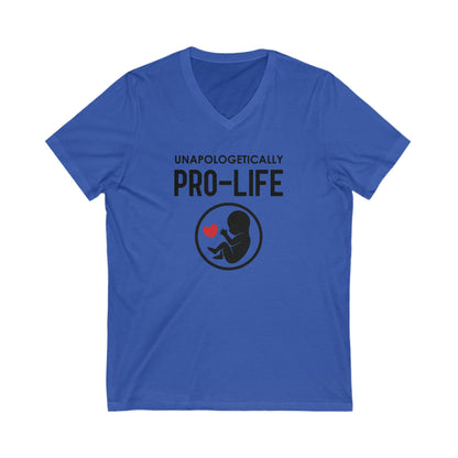 Pro Life - Ladies Jersey Short Sleeve V-Neck Tee