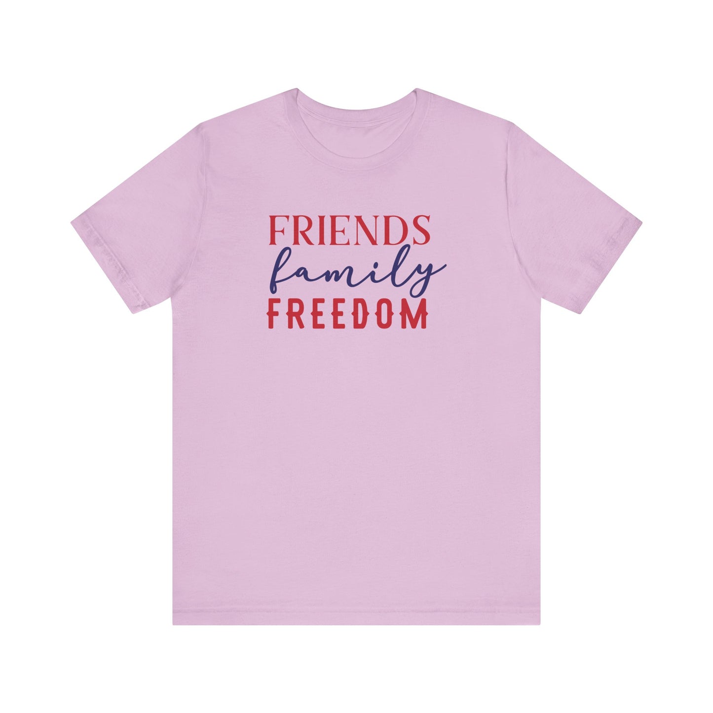 Friends Family Freedom - Ladies Jersey Short Sleeve Tee