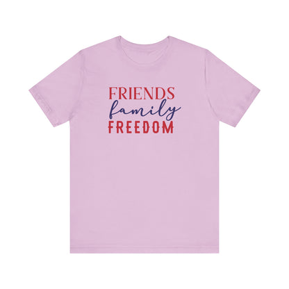 Friends Family Freedom - Ladies Jersey Short Sleeve Tee