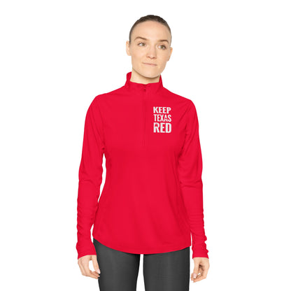 Keep Texas Red - Ladies Quarter-Zip Pullover