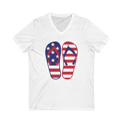 American Flip Flops - Jersey Short Sleeve V-Neck Tee