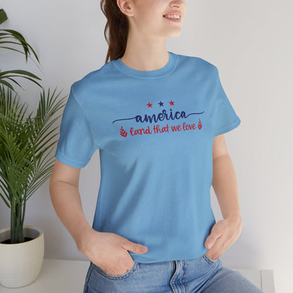 America Land That We Love - Ladies Jersey Short Sleeve Tee