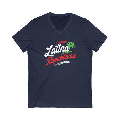 Latina Republican - Ladies Jersey Short Sleeve V-Neck Tee