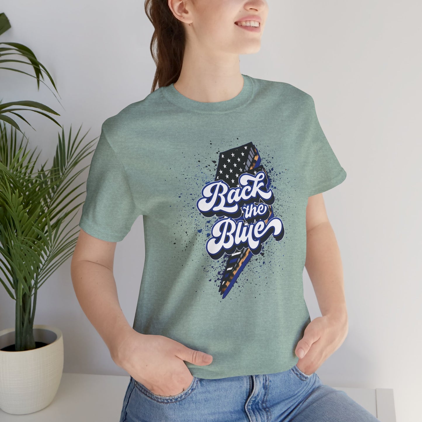 Back The Blue - Ladies Jersey Short Sleeve Tee