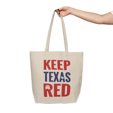 Keep Texas Red - Canvas Shopping Tote