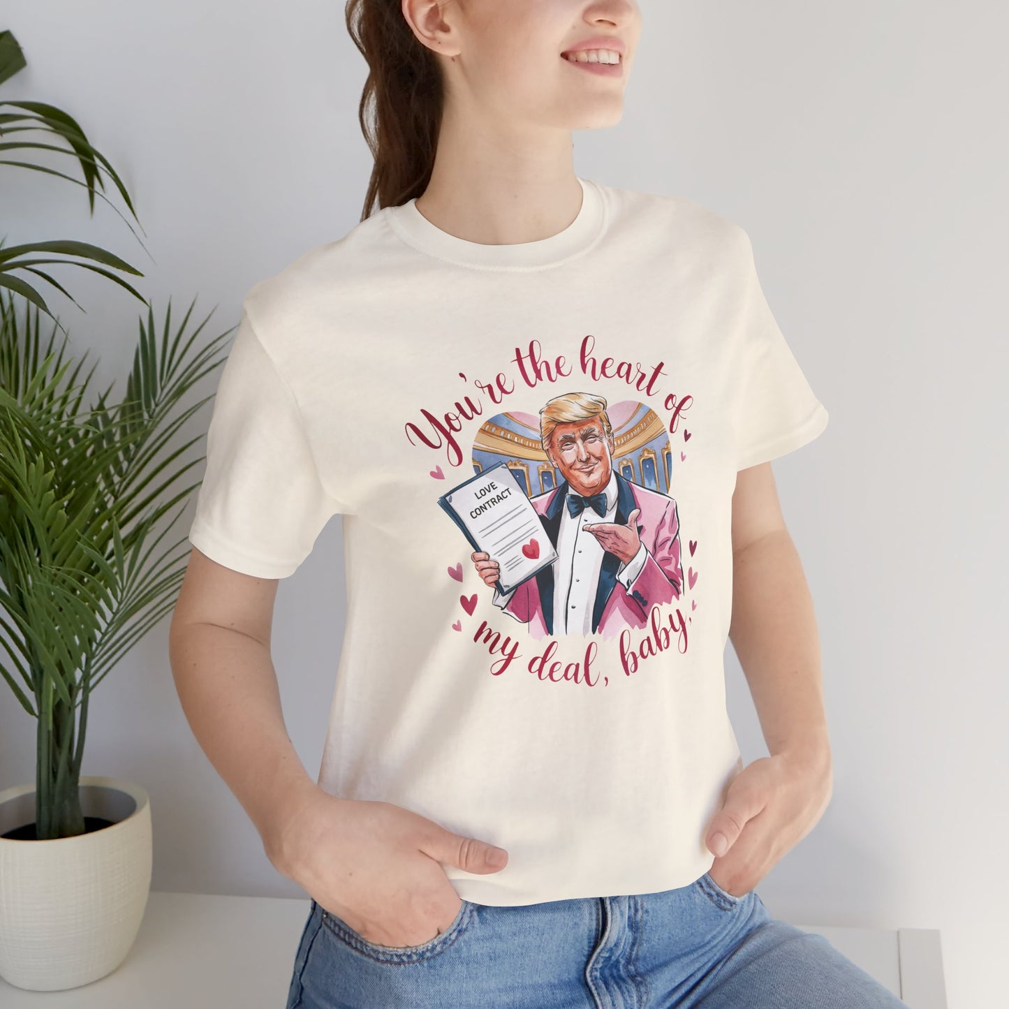 Trump Valentine's Heart Of My Deal - Ladies Jersey Short Sleeve Tee