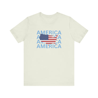 America USA - Ladies Jersey Short Sleeve Tee