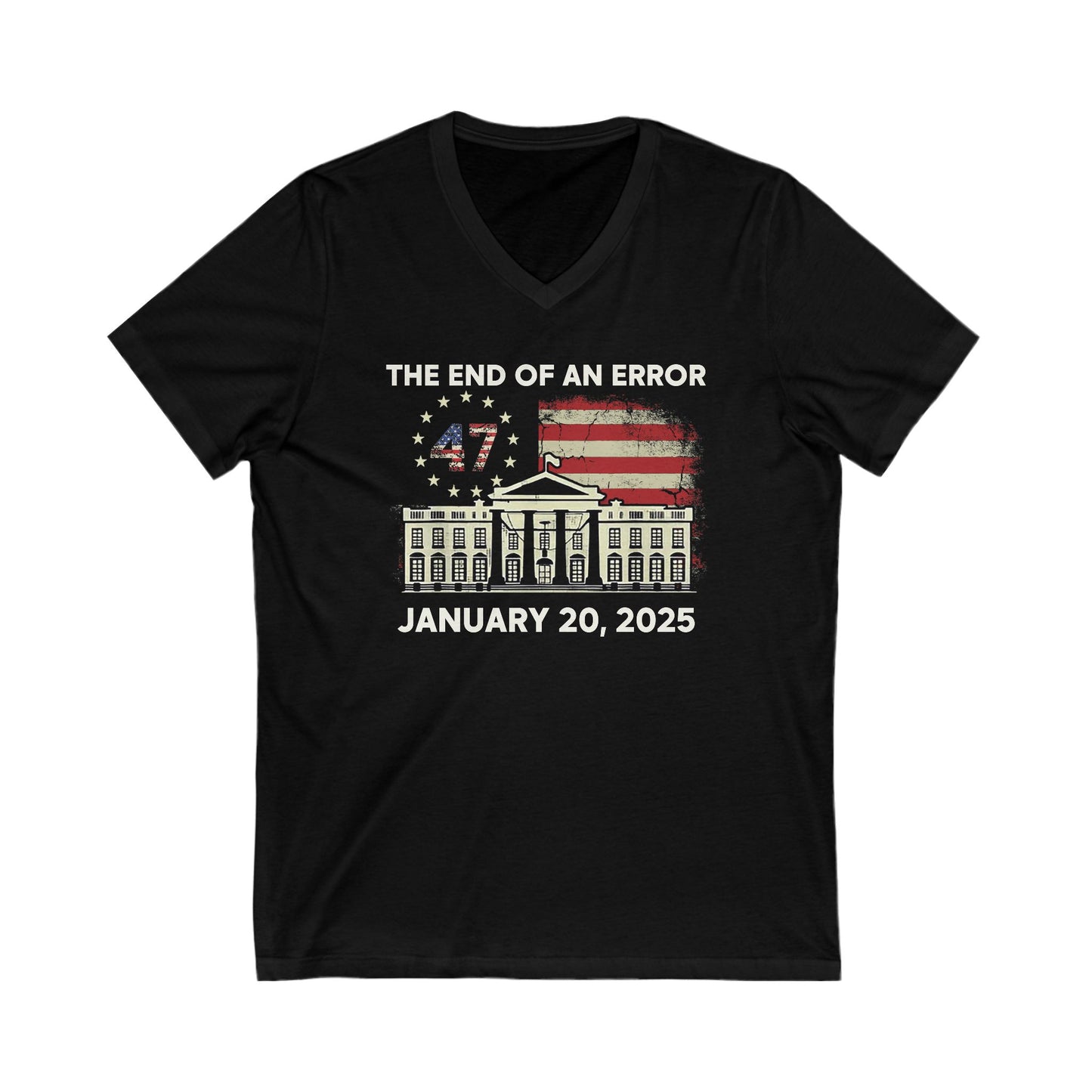 The End Of An Error - Ladies Jersey Short Sleeve V-Neck Tee