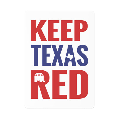 Keep Texas Red - Poker Cards