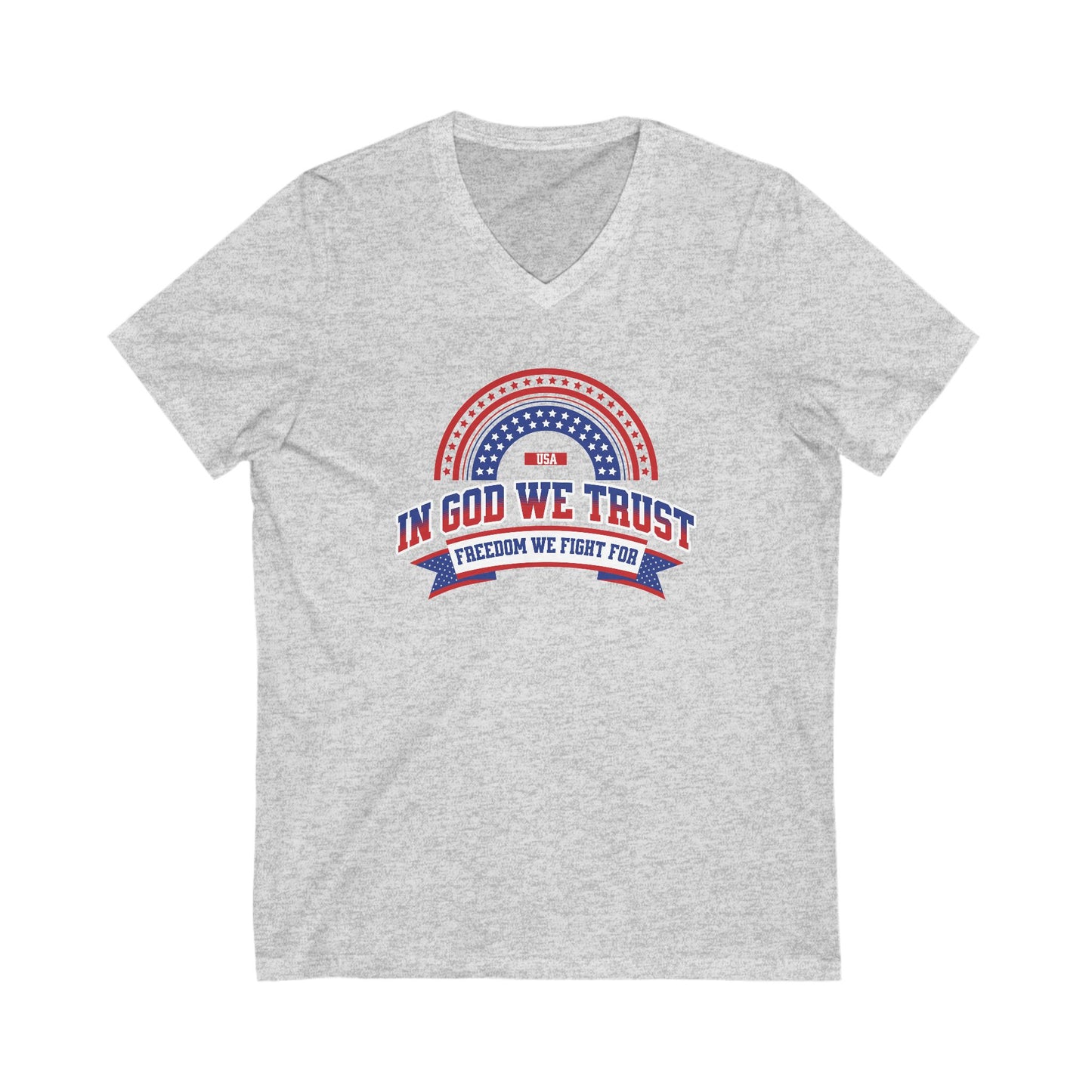 In God We Trust - Ladies Jersey Short Sleeve V-Neck Tee