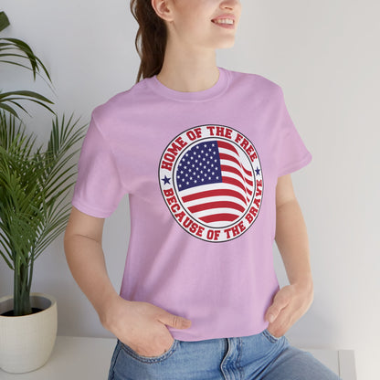 Home Of The Brave Circle - Ladies Jersey Short Sleeve Tee