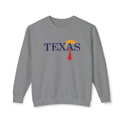 Texas Trump Tie - Men's Lightweight Crewneck Sweatshirt