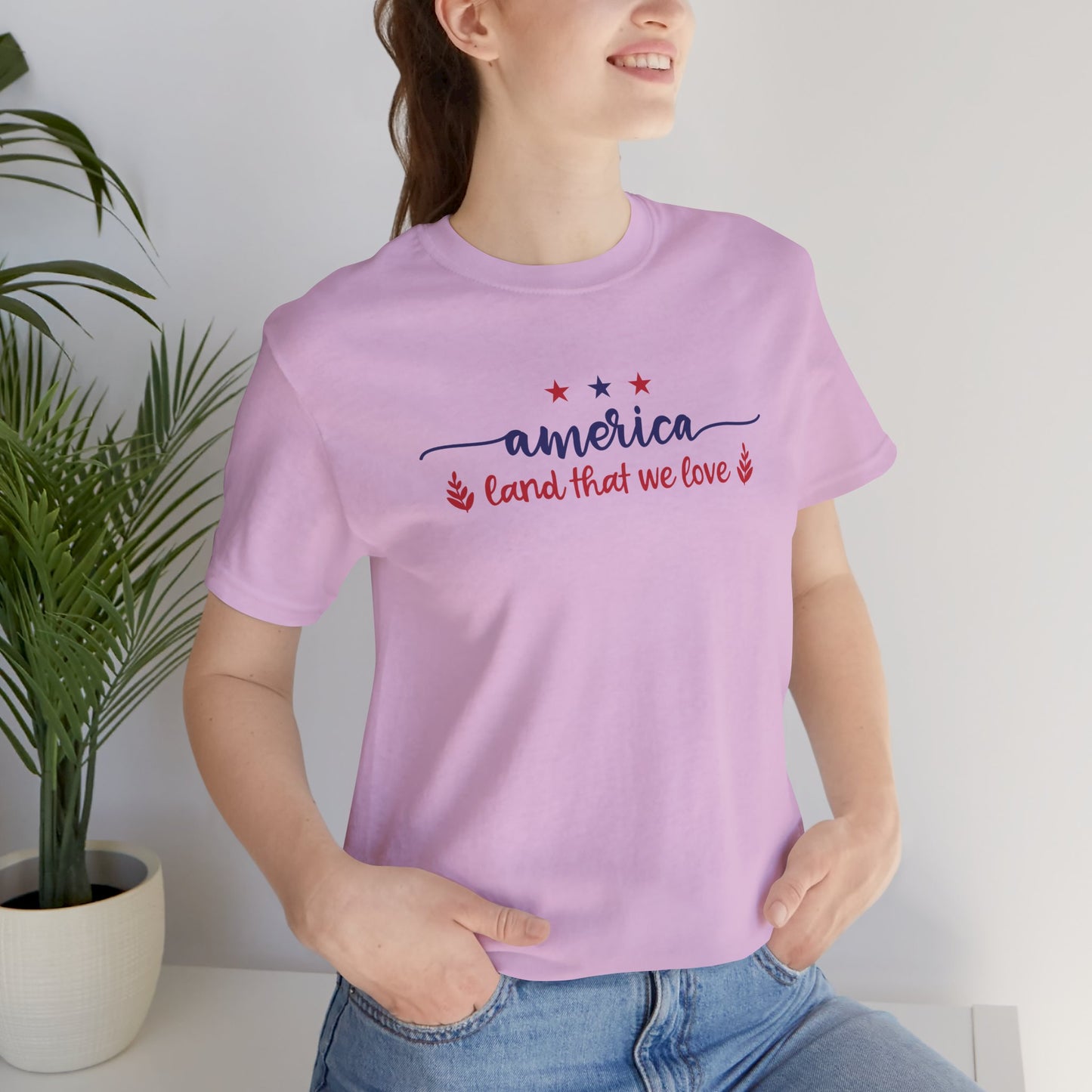 America Land That We Love - Ladies Jersey Short Sleeve Tee