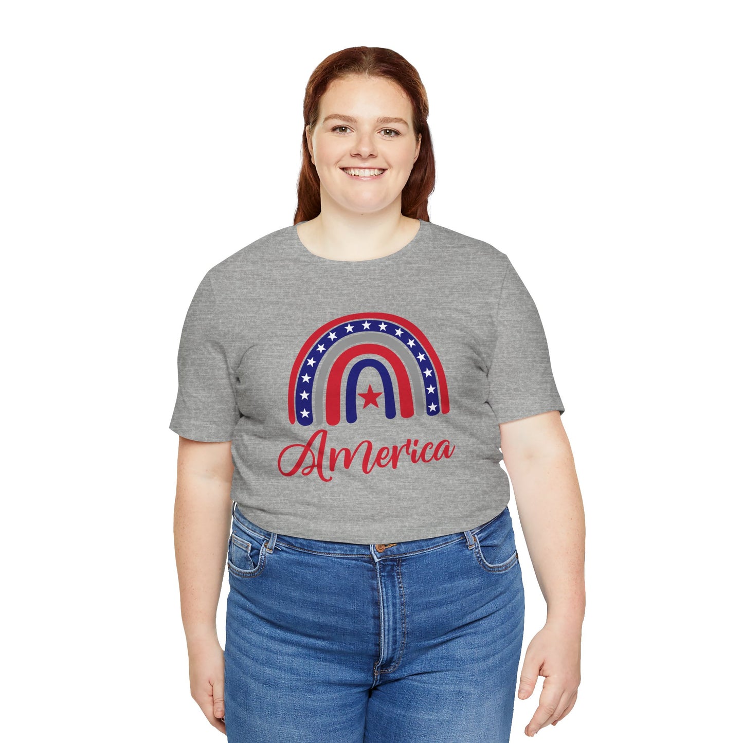 America Rainbow - Ladies Jersey Short Sleeve Tee